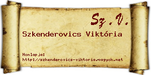 Szkenderovics Viktória névjegykártya