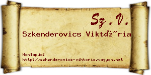 Szkenderovics Viktória névjegykártya